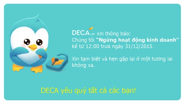 Thông tin 24H đóng cửa trang thương mại điện tử Deca được đưa trên Facebook cá nhân của ông Phan Minh Tâm, đồng sáng lập 24H.